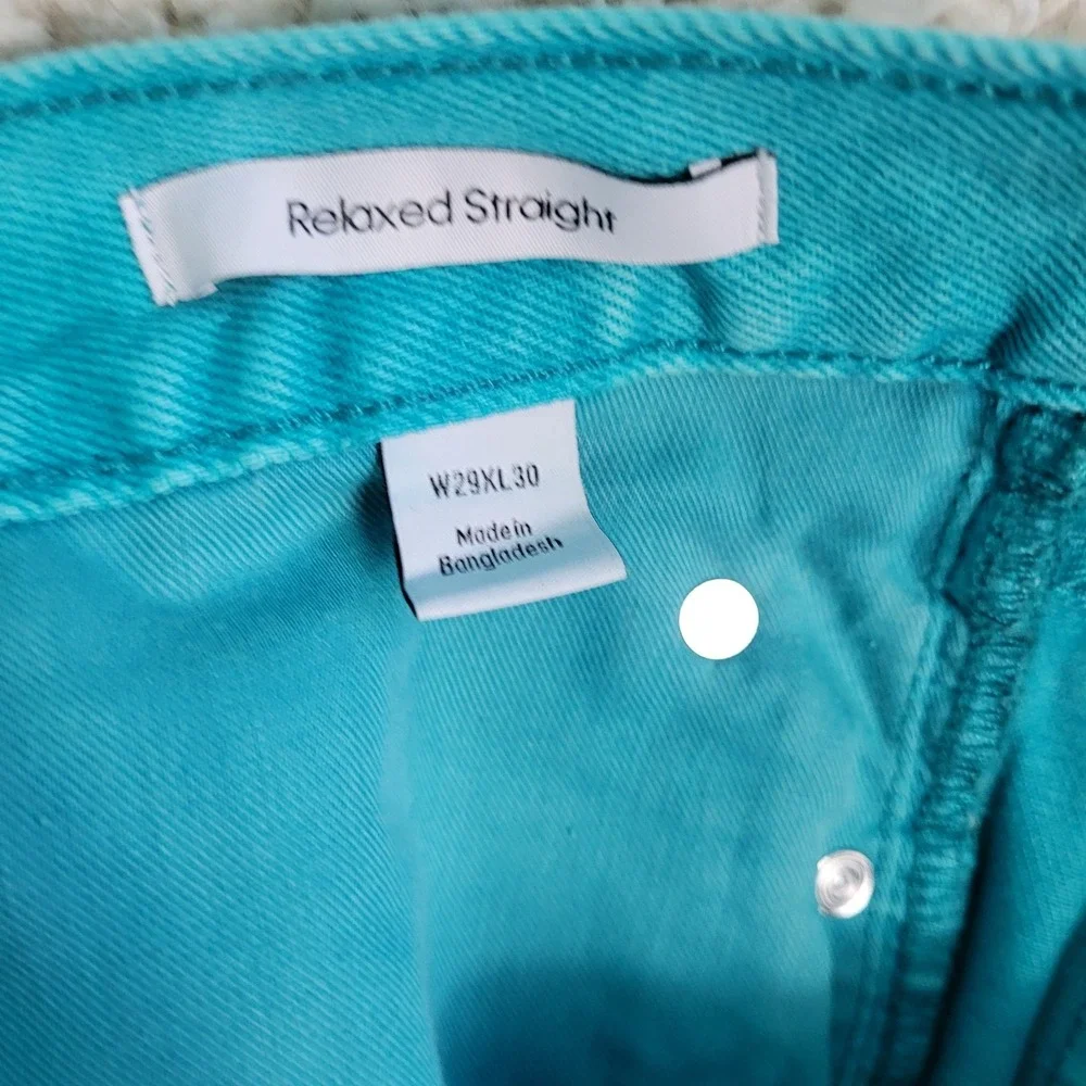 Calvin Klein Jeans Men's 30 x 29* Green Aqua Relaxed Fit 100% Cotton Denim‎ NEW